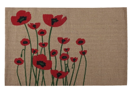 House This Floor Rug - Jute Floral