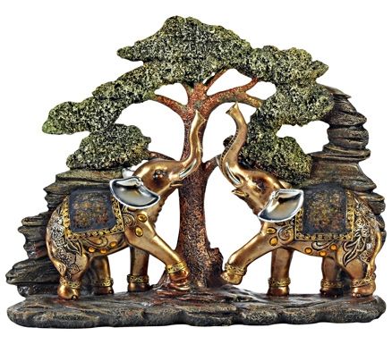 Sunrise Polystone Elephant Showpiece- Model Number 3417