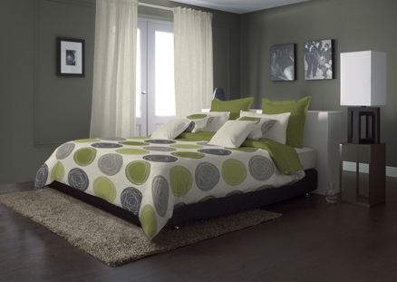 D''Decor Circles Double Bedsheet - Green
