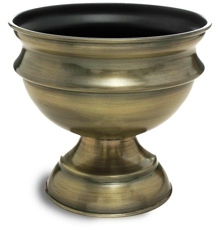 Goyal India- Round URN With Brass Antique Finish