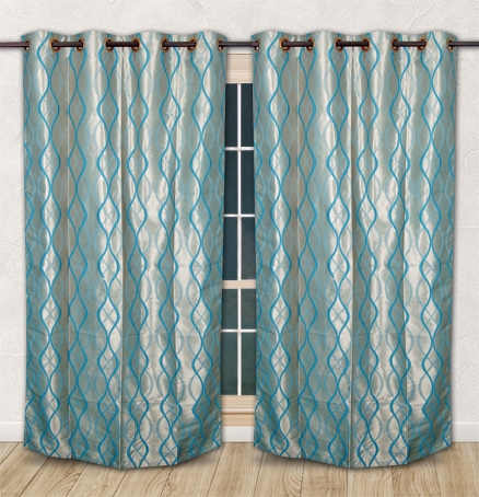 Florina DNA - Window Turquoise Curtain