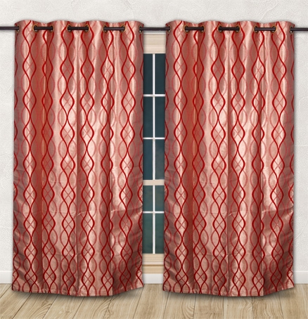 Florina Door Curtain - Rust