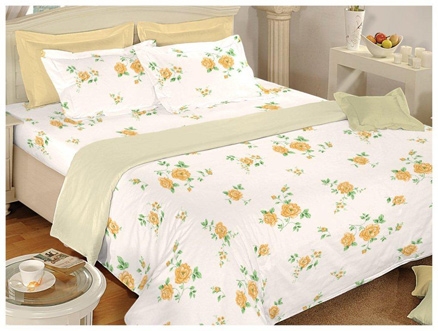 Bombay Dyeing Floral Double Bed Sheet - 3496 Yellow