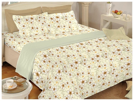 Bombay Dyeing Floral Double Bed Sheet - 3498 Yellow