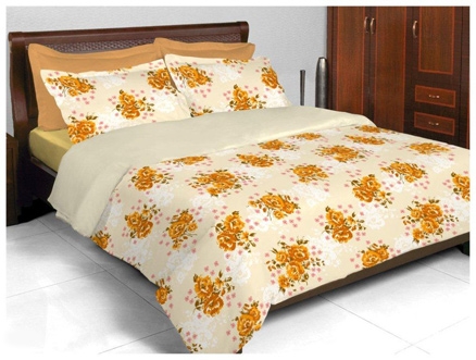 Bombay Dyeing Zinnia Double Bed Sheet - 3544 Yellow