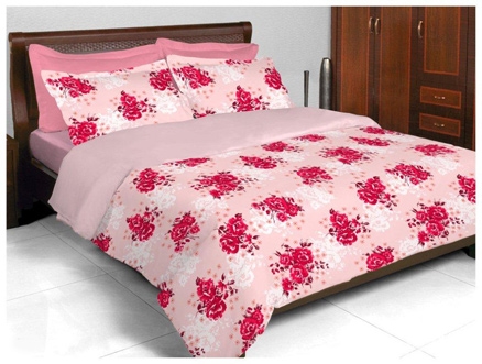 Bombay Dyeing Zinnia Double Bed Sheet - 3544 Red