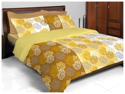 Bombay Dyeing Zinnia Double Bed Sheet - 3548 Yellow