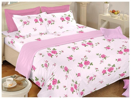 Bombay Dyeing Floral Single Bed Sheet - 3496 Pink