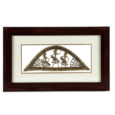 Handcrafted Tribal Metal Craft With Rosewood Frame_03