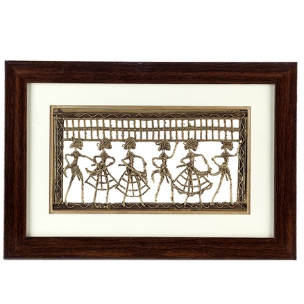 Handcrafted Tribal Metal Craft With Rosewood Frame_09