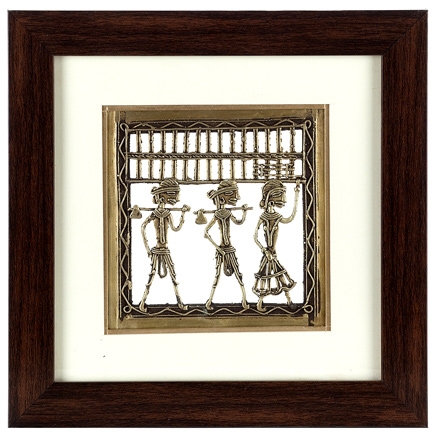 Handcrafted Tribal Metal Craft With Rosewood Frame_13