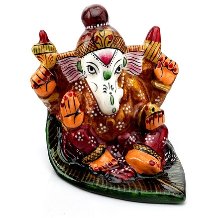 Handpainted Enamelled Metal Ganapati_11