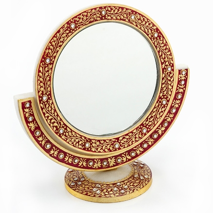 Aapnorajasthan - Gold Embossed Mirror Model 58