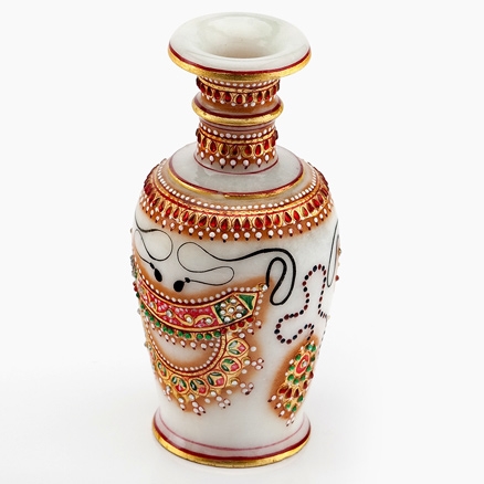 Aapnorajasthan - Gold Embossed Jewelled Design Vase Model 70