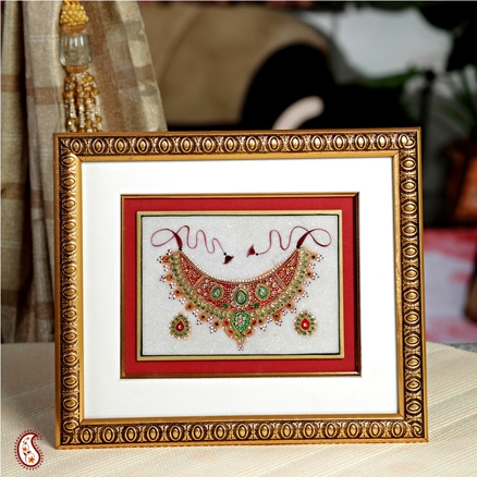 Aapnorajasthan - Hand Painted Kundan Work Hanging