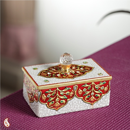 Aapnorajasthan - Hand Painted Marble Jewellery Box