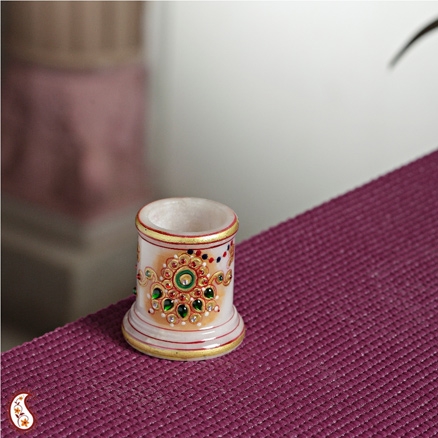 Aapnorajasthan - Painted Marble Toothpick Stand