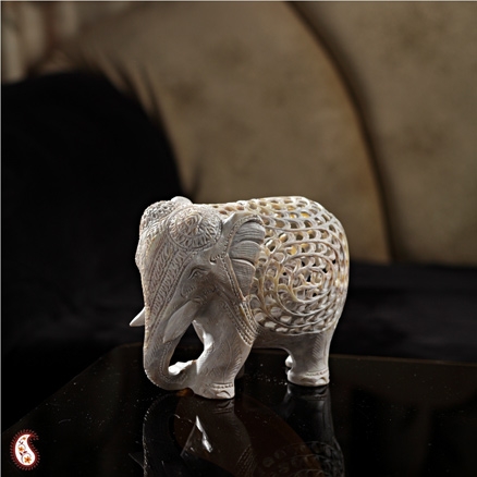 Aapnorajasthan - Carved Stone Elephant Showpiece