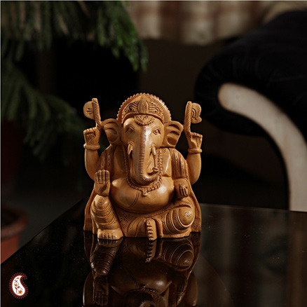 Aapnorajasthan - Skillfully Craved Wooden Ganesh