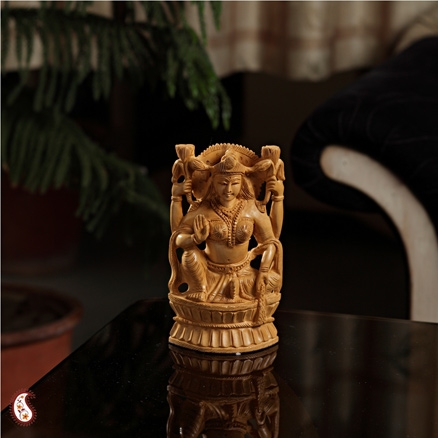 Aapnorajasthan - Carved Wooden Lakshmi