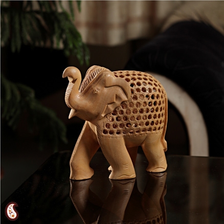 Aapnorajasthan Aesthetically Carved Elephant in Elephant