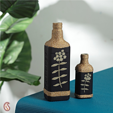 Set Of Recycled Bottle Vases