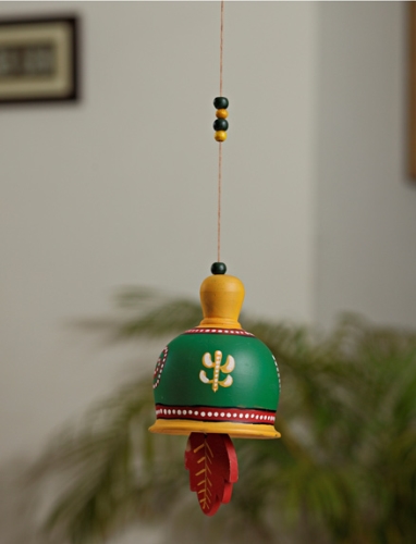 Aapnorajasthan-Beautiful Green Handpainted Bell