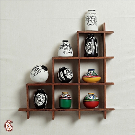 Aapnorajasthan- Wall Decor With Miniature Pots