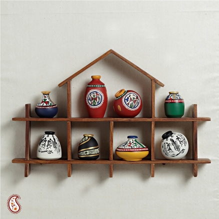 Aapnorajasthan- Wallmount Set Of Miniature Pots