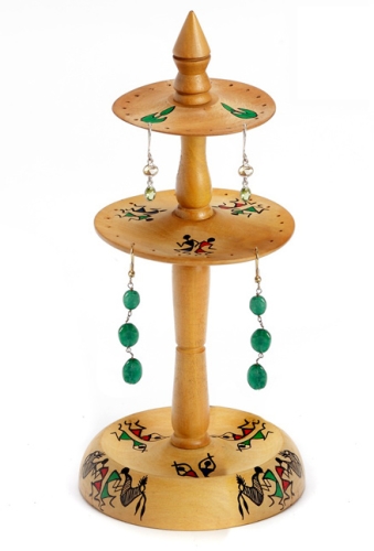 Aapnorajasthan Hand Painted Earring Stand