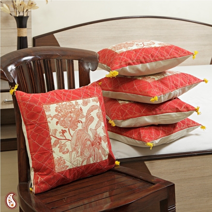 Aapnorajasthan - Carmine Pink Cushion Covers