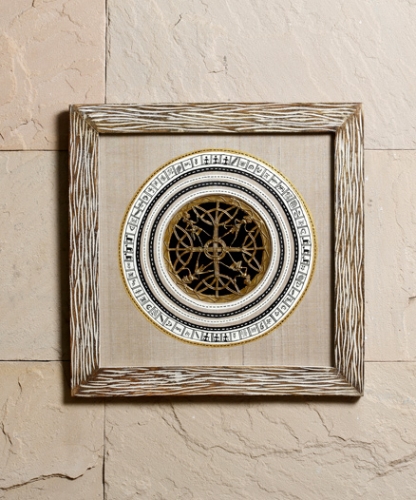 An Appealing Antique Look Wood Frame With Dhokra Work