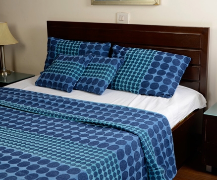 Elysia Double Bed Cover Set - Blue