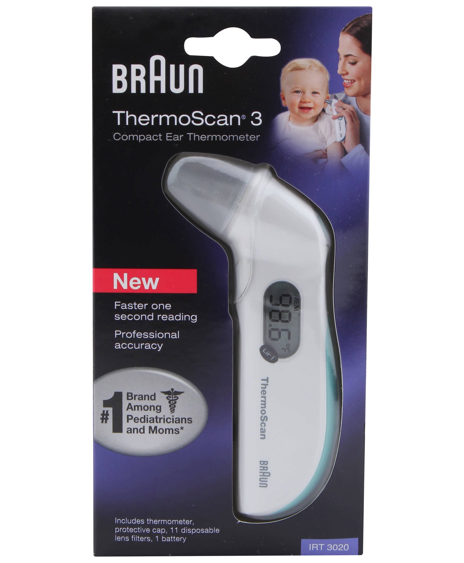 Braun - ThermoScan 3 Compact Ear Thermometer