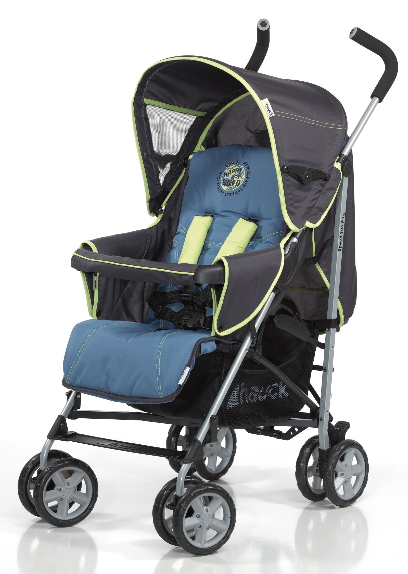 Hauck - Stroller Speed Sun Plus - Happy World Blue Stroller