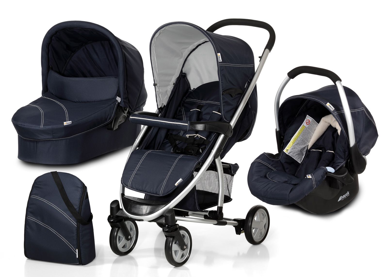 Hauck Stroller Malibu All In One Set - Trio Navy Stroller