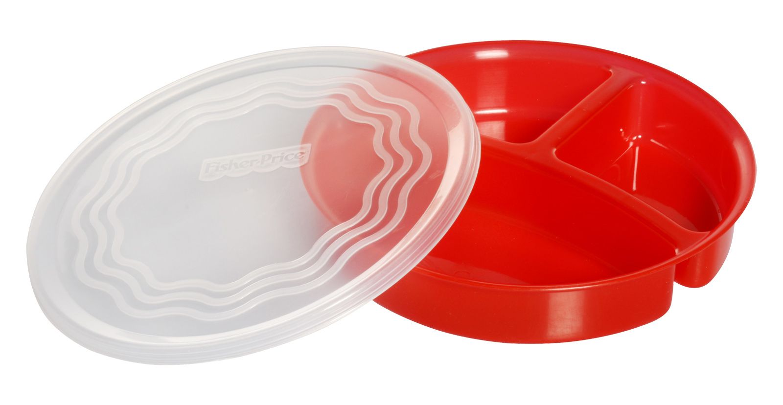 Fisher-Price - Reusable 3 Section Divided Plate With Lid