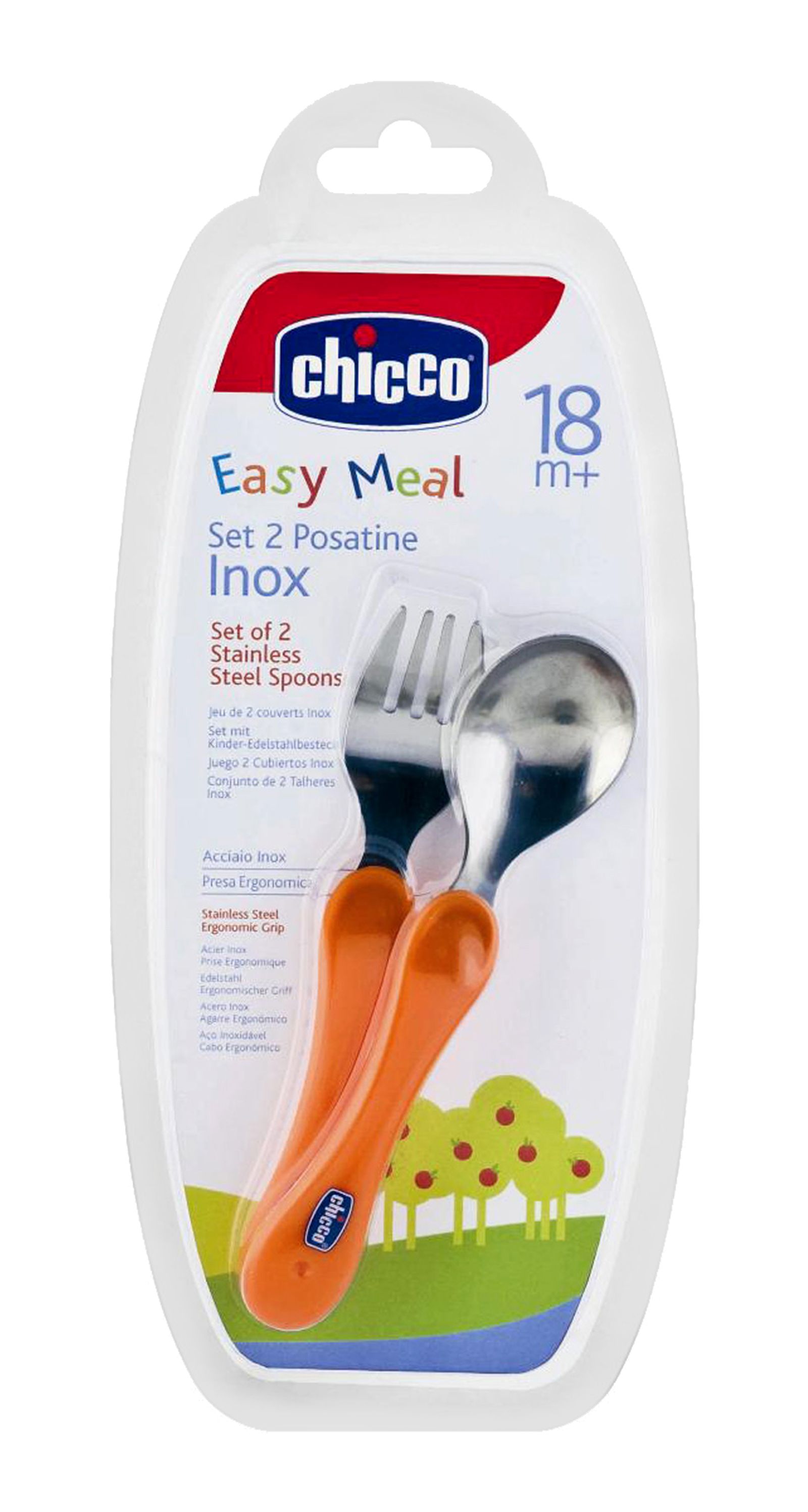 Chicco - Set of 2 Stainless Steel Spoons