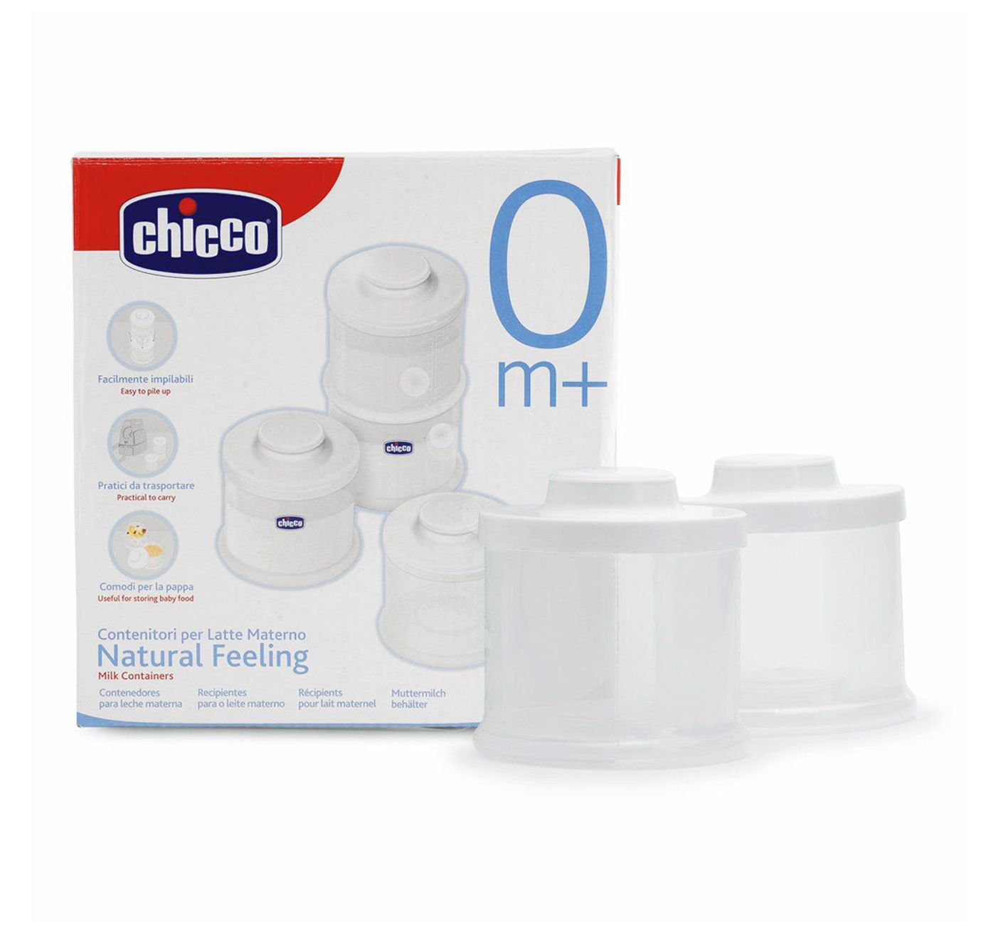 Chicco - Natural Feeling Milk Containers