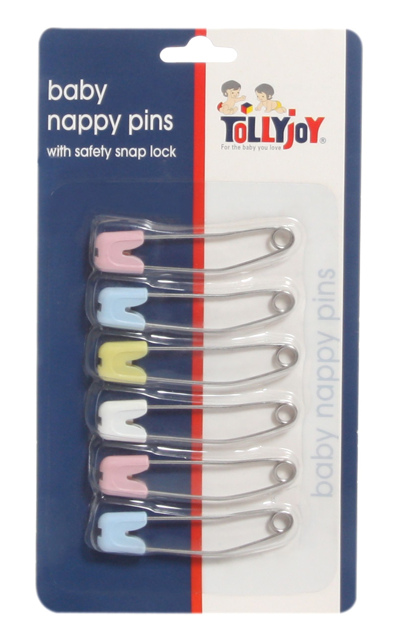 Tollyjoy Nappy Pins With Safety Snap Lock