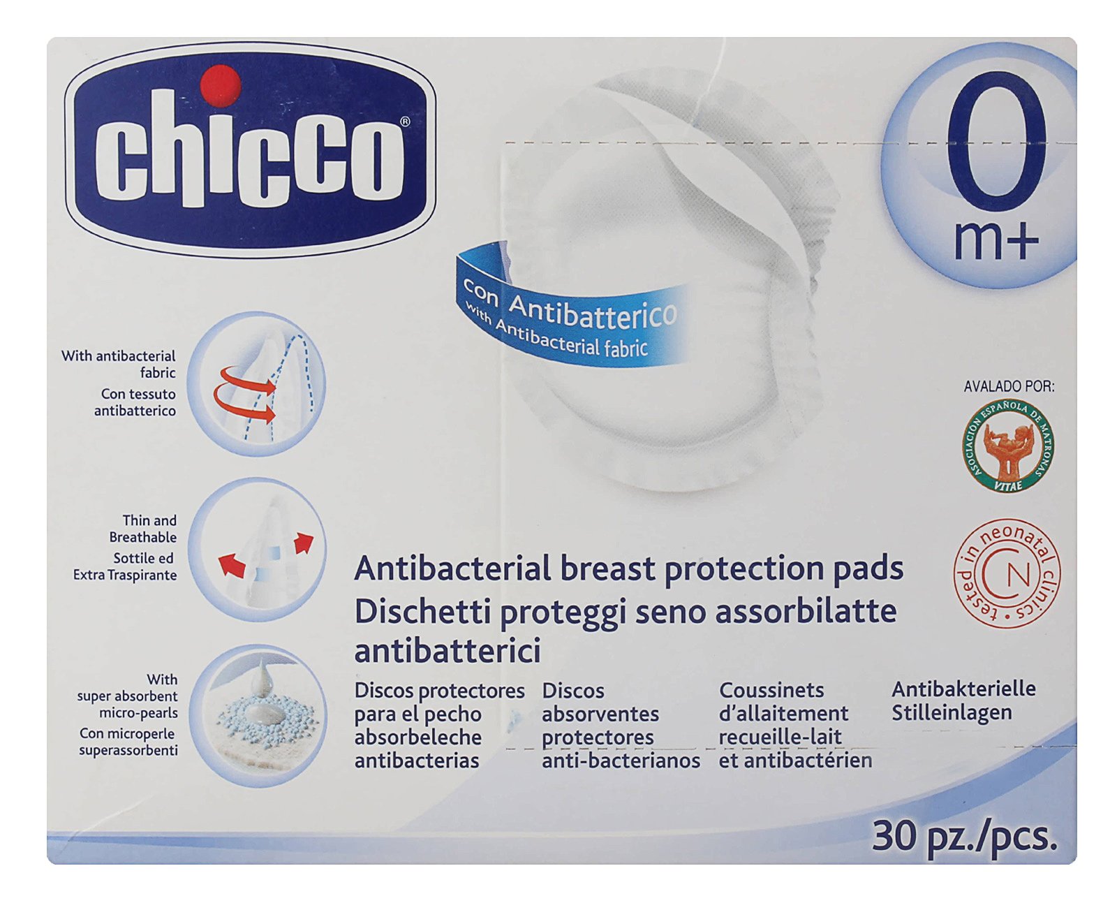 Chicco Natural Feeling Antibacterial Breast Protection Pads