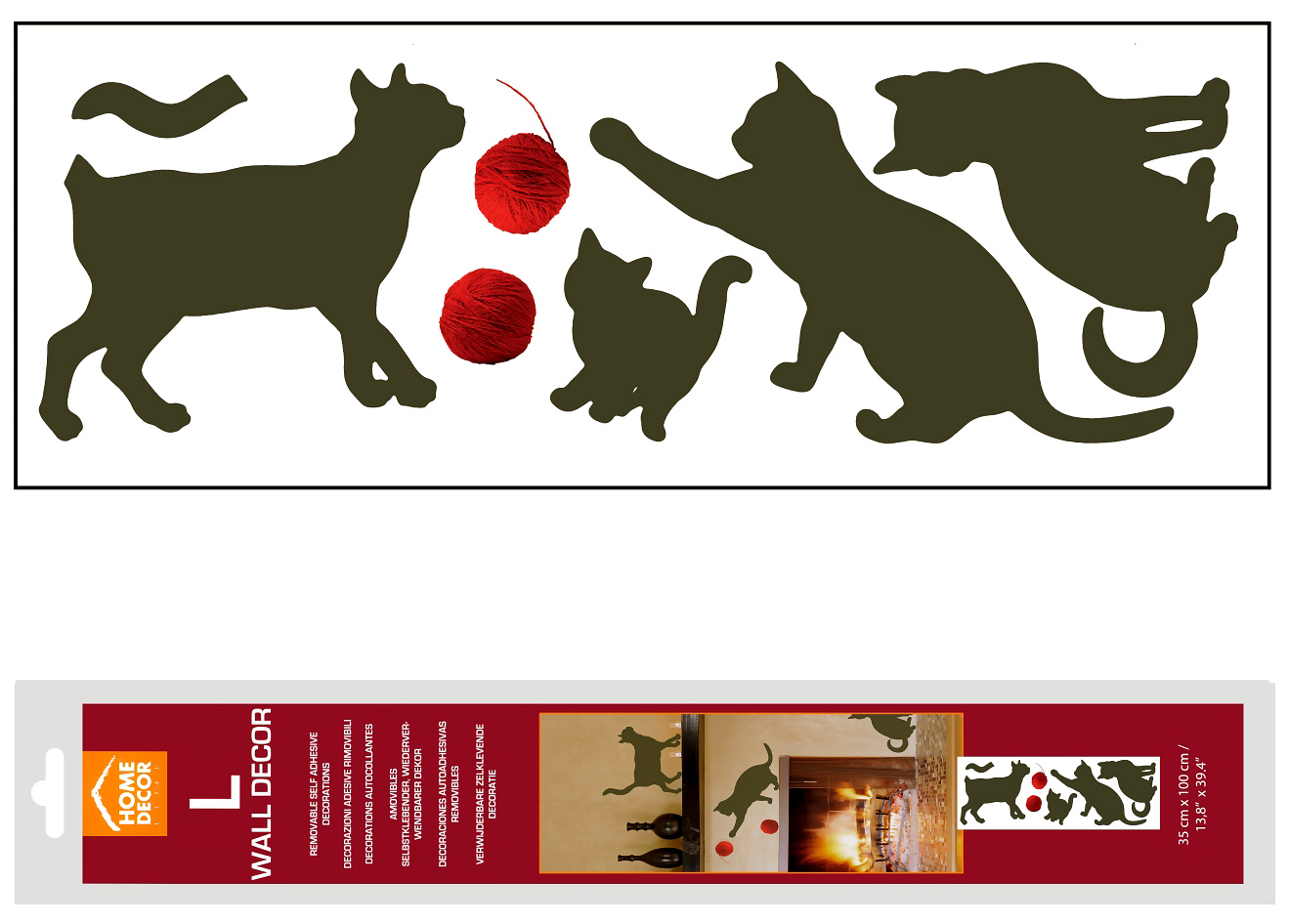 Home Decor Line Wall Decor - Cats