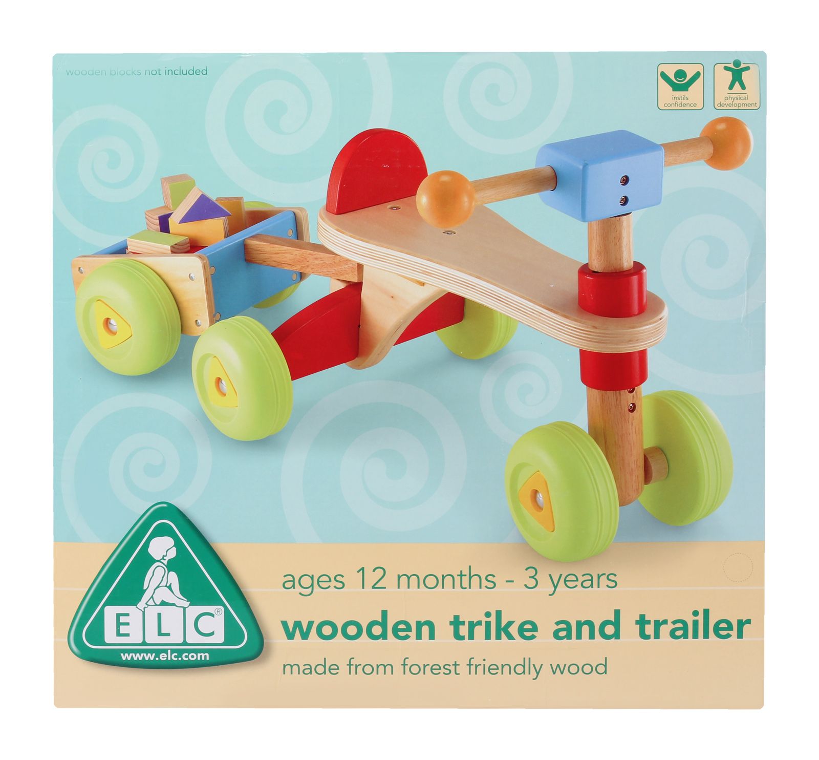 ELC - Wooden Trike And Trailer