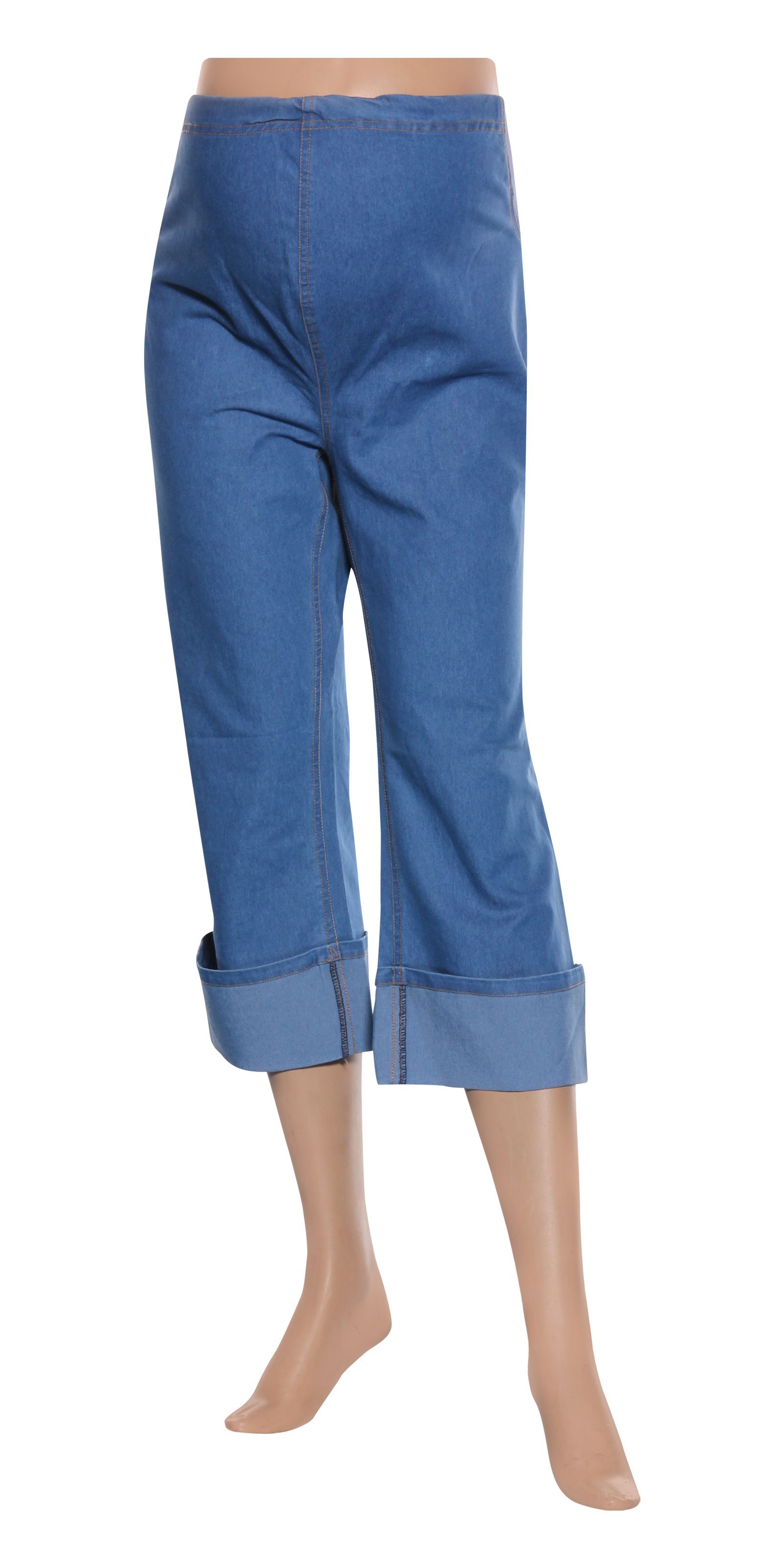 Denim Capri - Light Blue