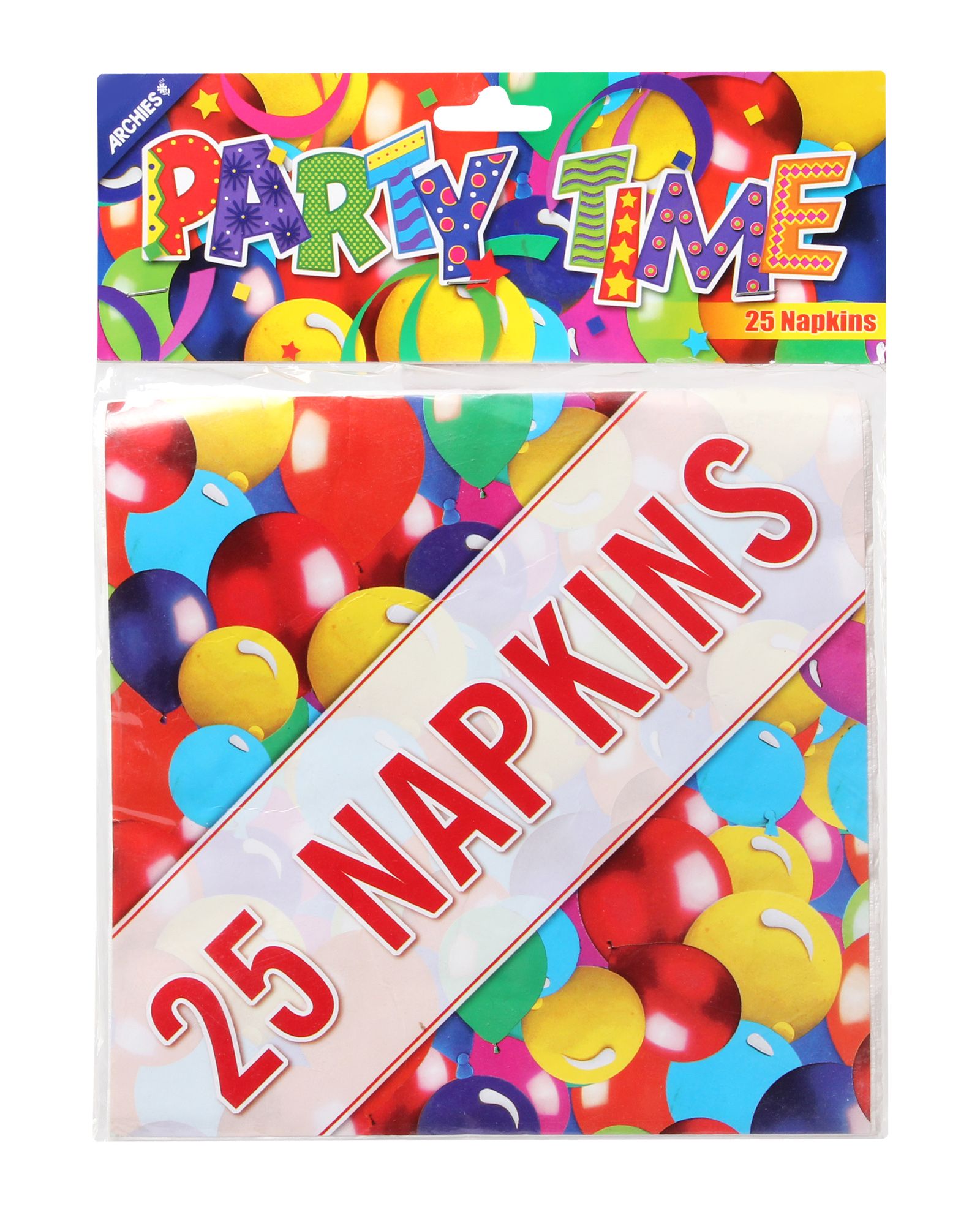 Archies Party Time Paper Napkin - White