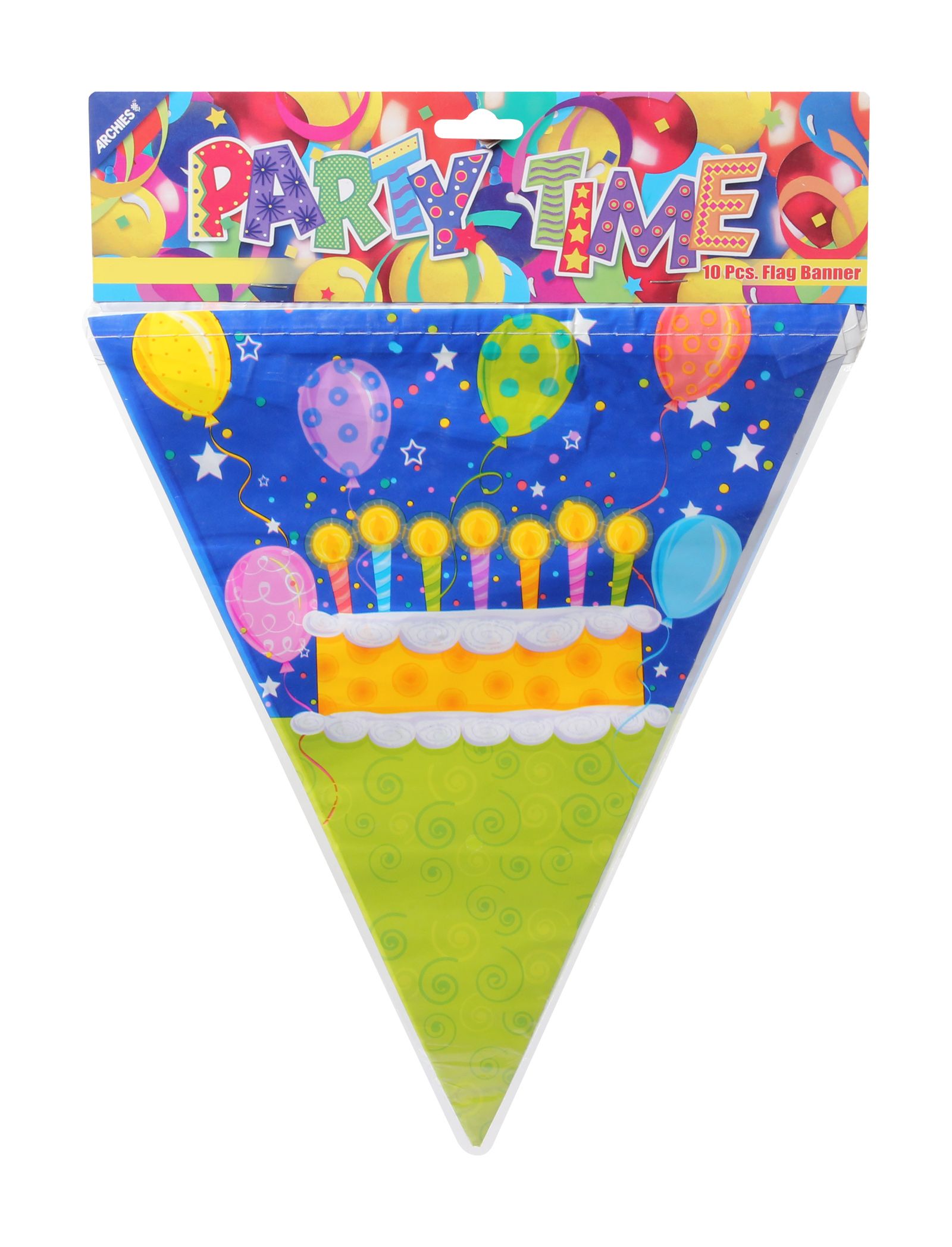 Archies Party Time Flag Banner - Candles