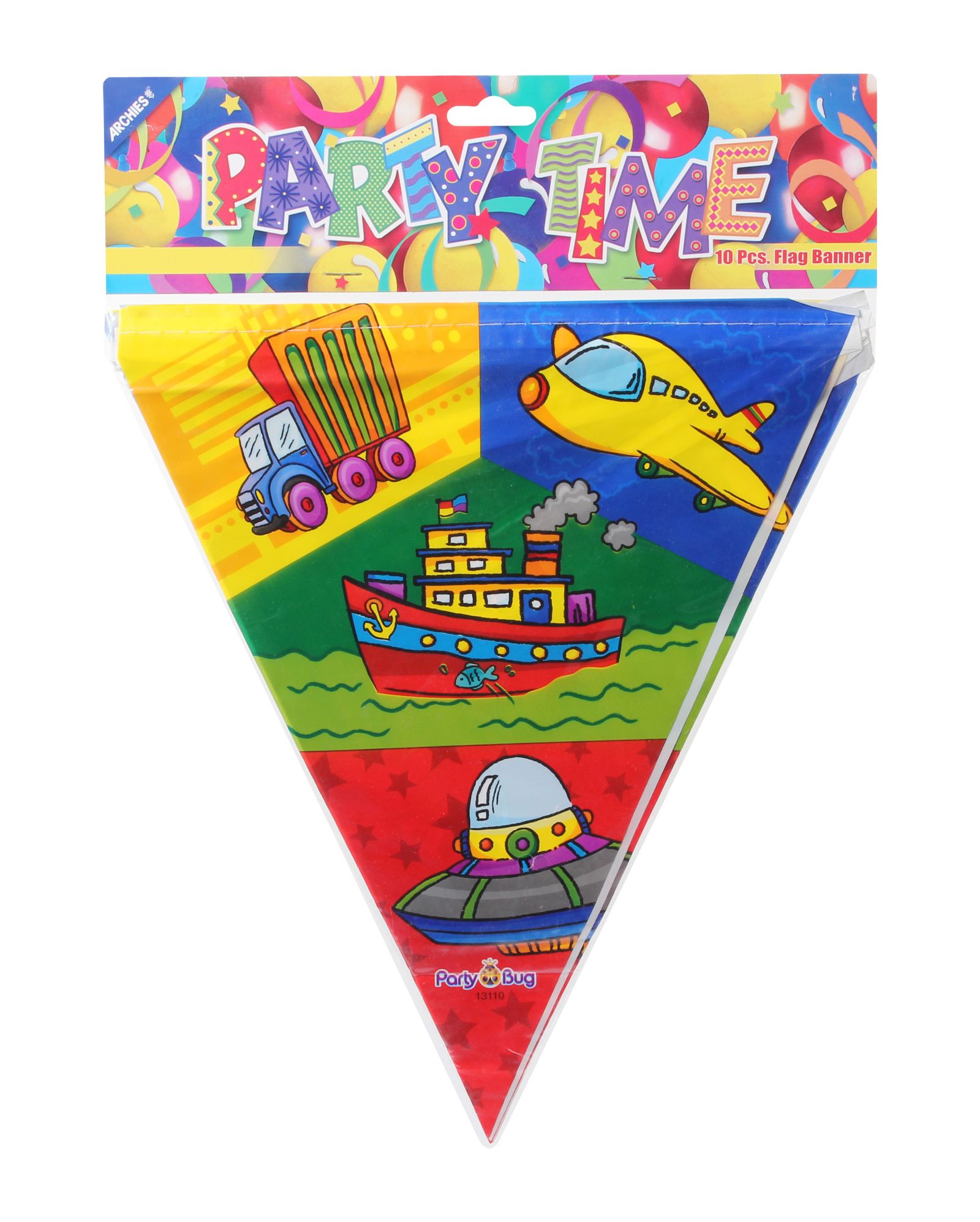 Archies Party Time Flag Banner - Plane & Ship