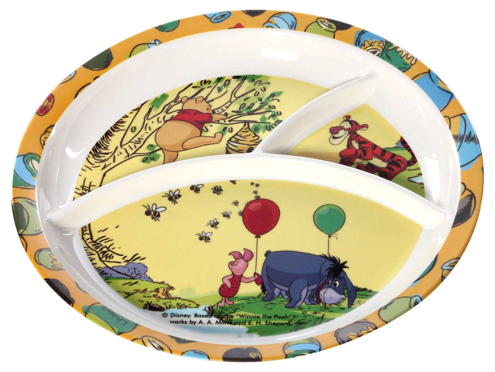 Three Section Plate - Winnie The Pooh