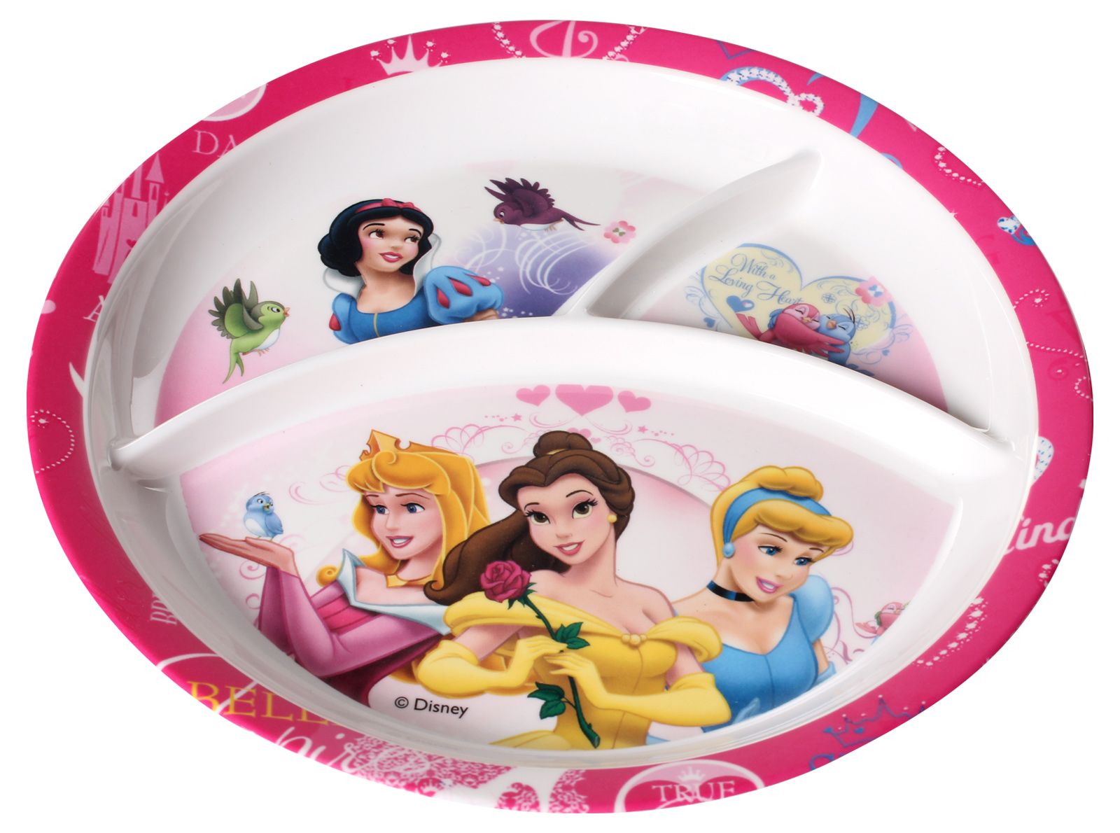Three Section Plate - Disney Princess