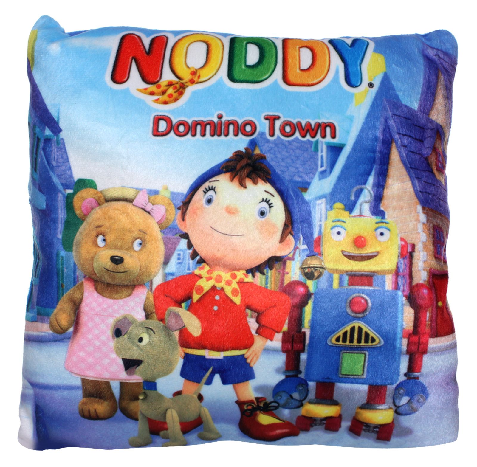 Noddy Square Shaped Cushion - Noddy Domino Town